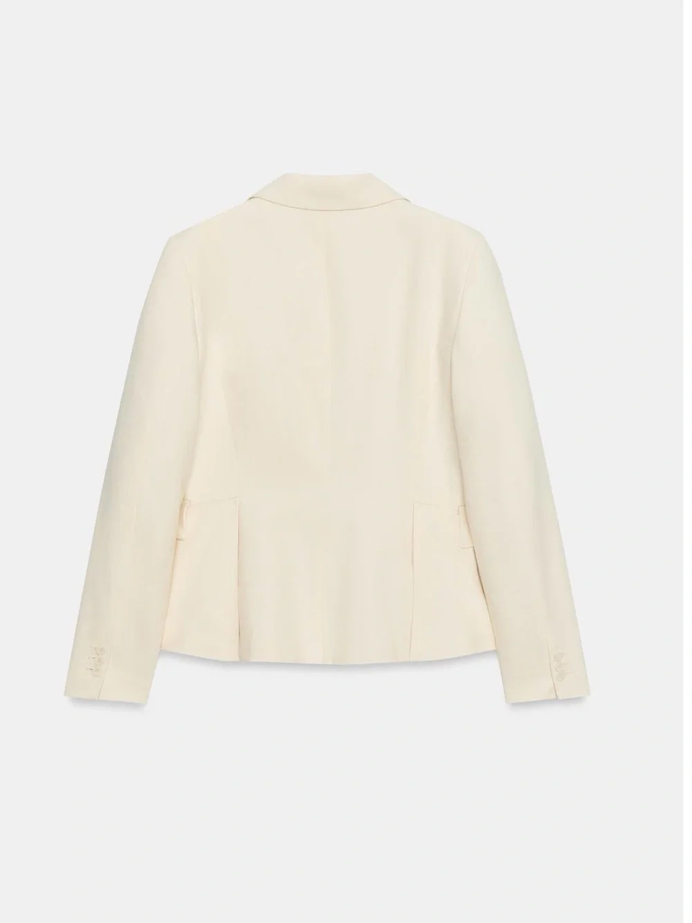 Zara Women's Ivory Tailored Single-Button Blazer